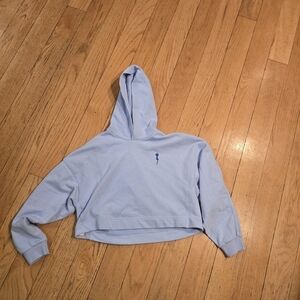 Vuori Women's Blue Cropped Boxy Athleisure Minimalist Hoodie Size S